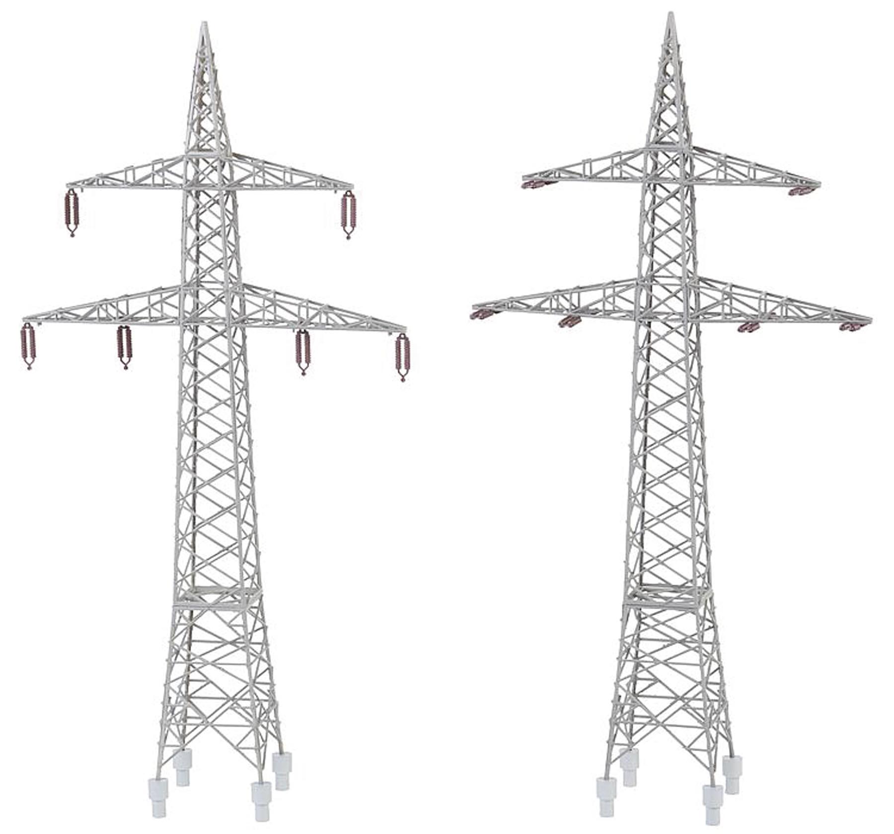 2 Freileitungsmasten 110 kv Bausatz Modell von Gebr. Faller 1:87