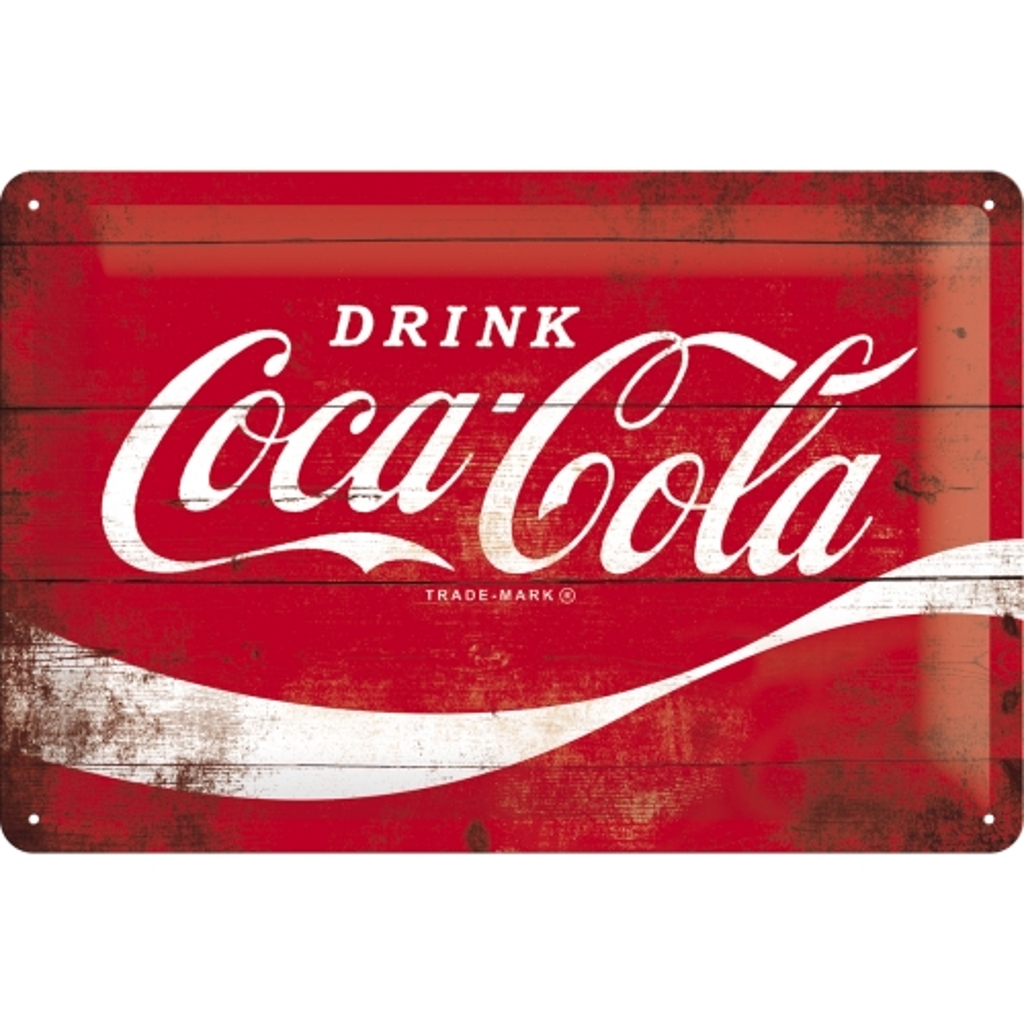 Blechschild Coca Cola Red Wave-1