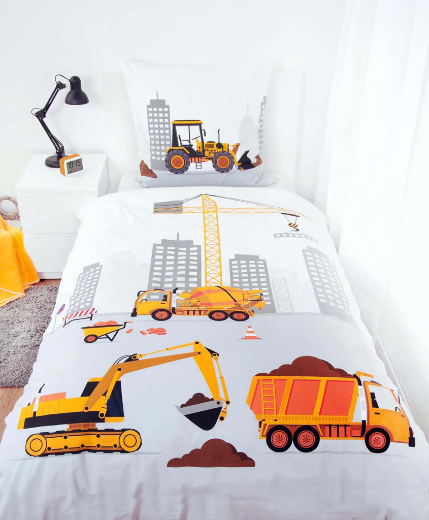 Baustellen Bettwäsche 135 x 200 cm
