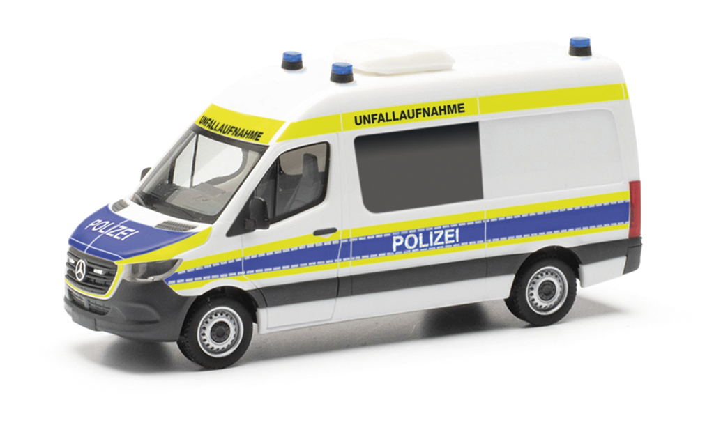 MB Sprinter 18 Halbbus Hochdach Polizei Nordrhein-WestfalenUnfallaufnahme-1