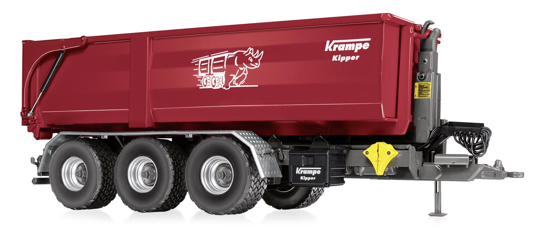 Krampe THL 30 L Hakenliftanhänger mit Abrollcontainer Big Body 750 Modell von WIKING 1:32