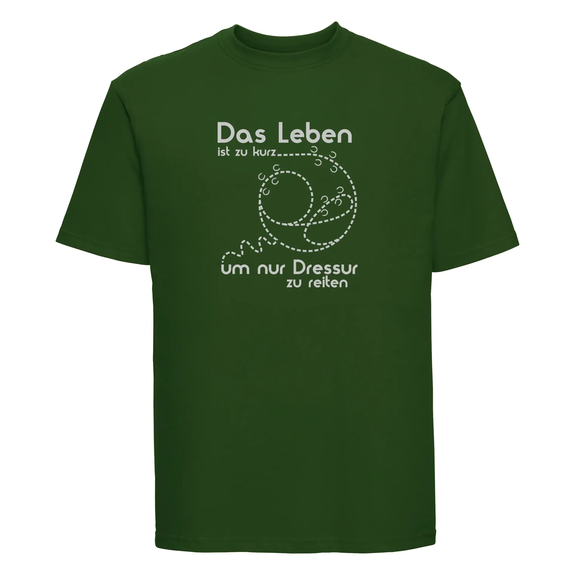 Kinder T-Shirt Das Leben ist zu kurz, um nur Dressur zu reiten (grün)