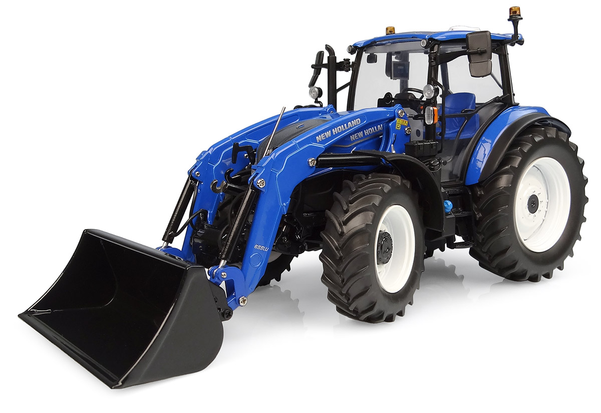 New Holland T5.120 Dual Command mit Frontlader 655 LU Modell von Universal Hobbies 1:32