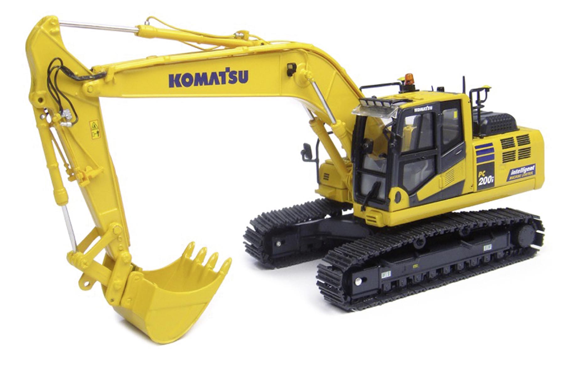 Komatsu PC200i-10 Kettenbagger „intelligent machine control“ Modell von Universal Hobbies 1:50