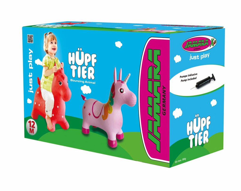 Einhorn Hüpftier mit Pumpe bunt