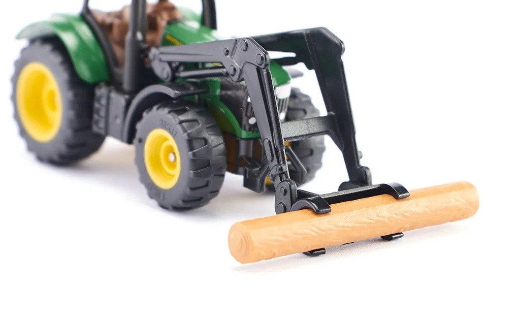 John Deere mit Baumstammgreifer Modell von Siku 