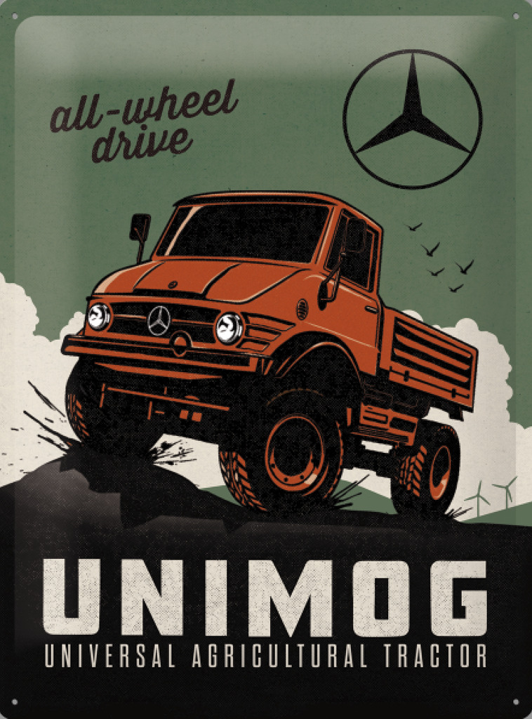 Blechschild Daimler Truck - Unimog-1