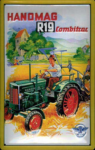 Blechschild Hanomag R19 Combitrac