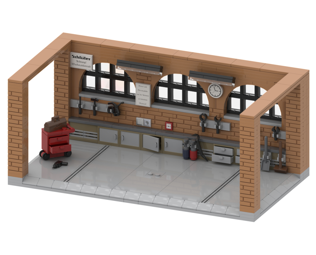 Schlüter Werkstatt Diorama für Traktoren Bausatz-1