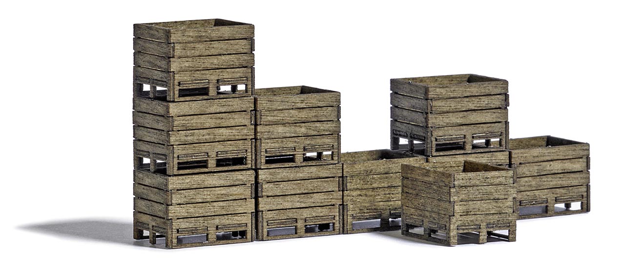 10 Erntekisten (Bausatz) Modell von Busch 1:87