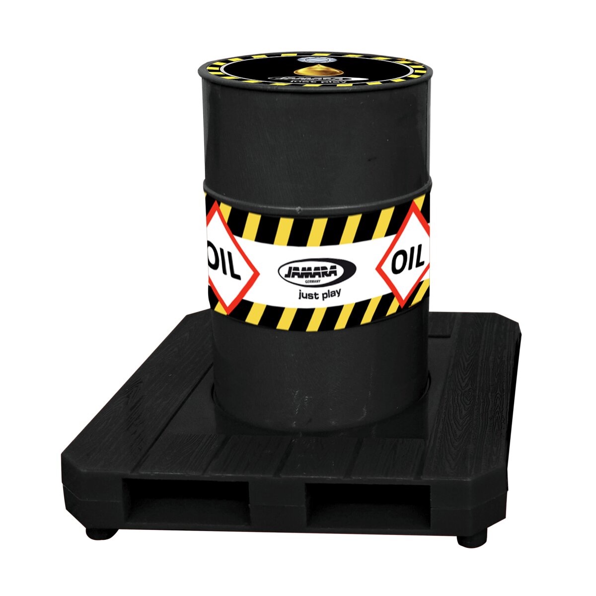 Palette mit Oelfass Modell von Jamara 1:24