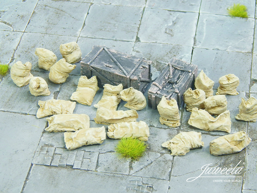 Mehl-/Düngersäcke 22 Stck. Modell von Juweela 1:35