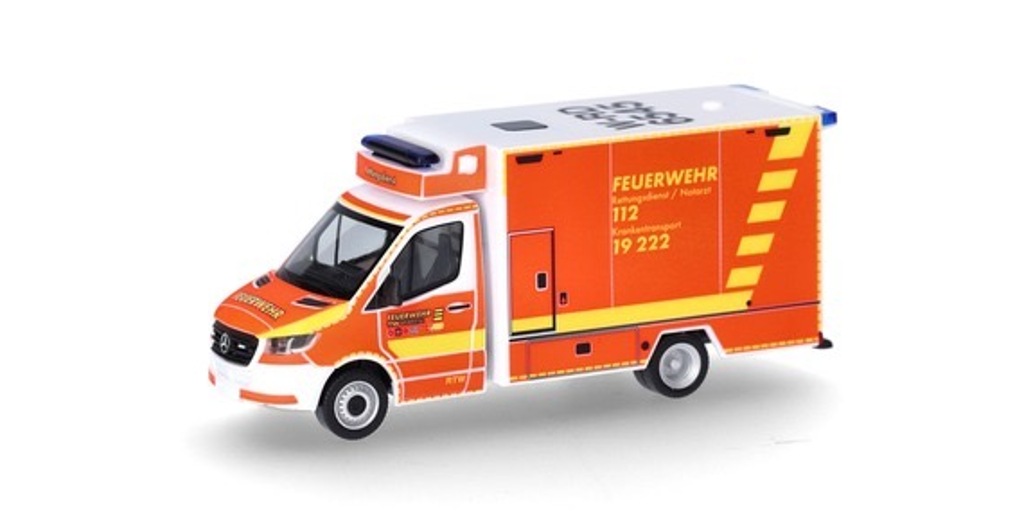 MB Sprinter 18 RTW „Feuerwehr Wuppertal“ Modell von herpa 1:87