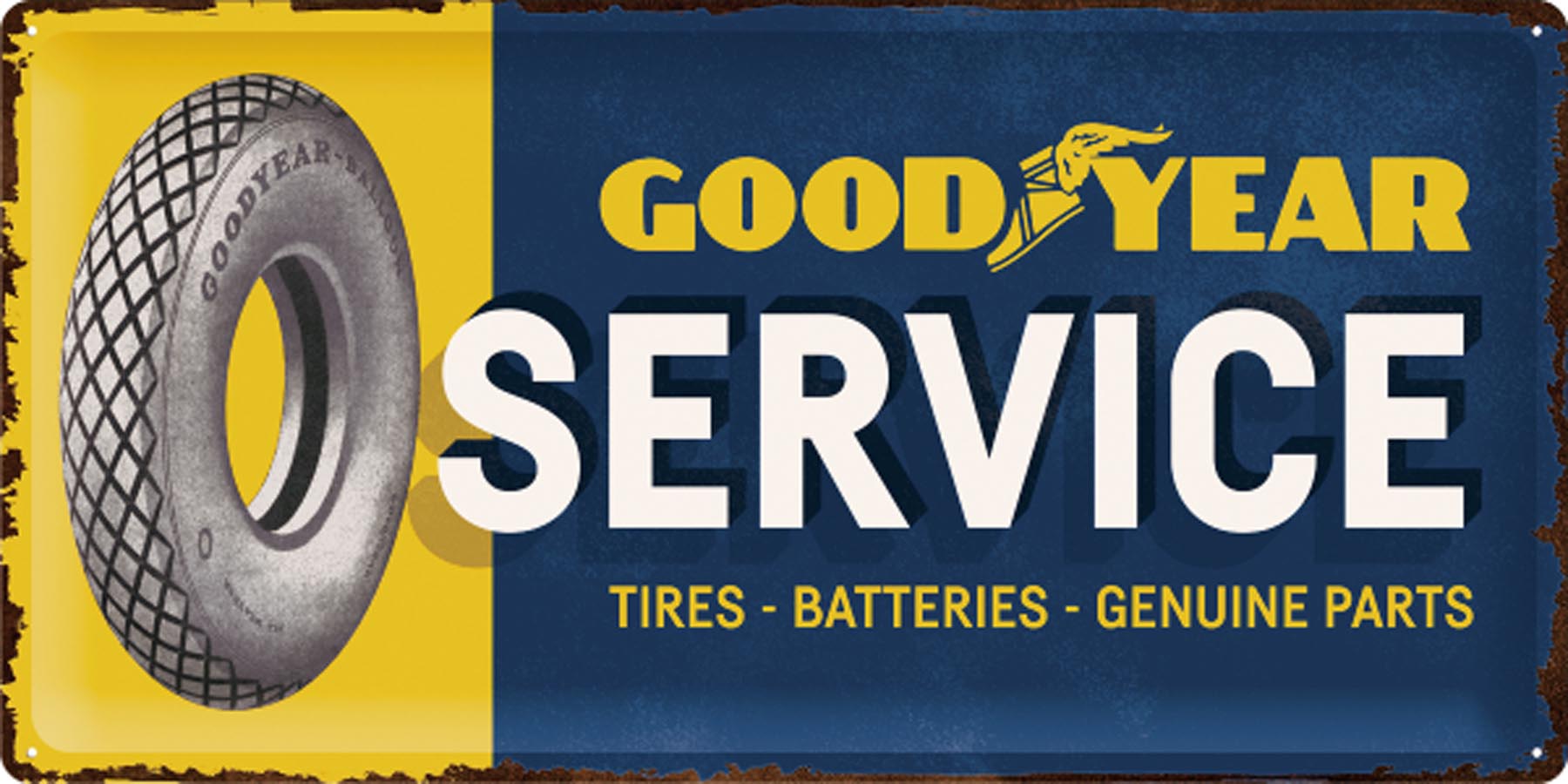 Blechschild Goodyear Service
