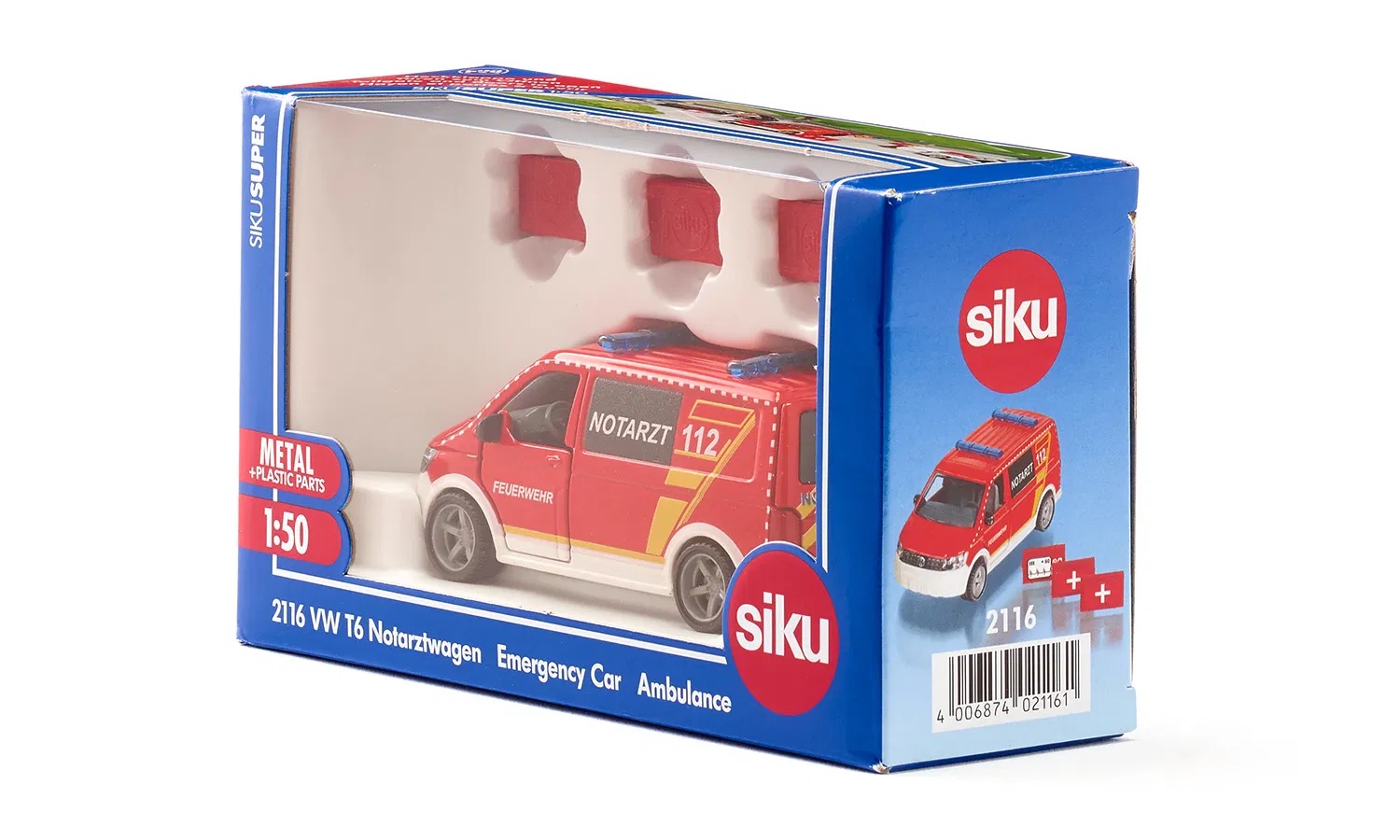 VW T6 Notarztwagen Modell von Siku 1:50