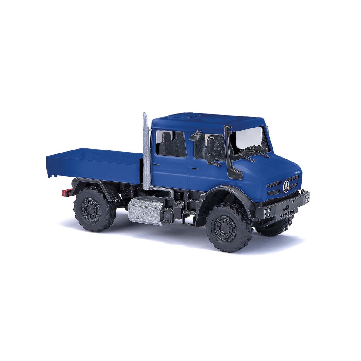 Mercedes-Benz Unimog U 5023 Doppelkabine blau Modell von Busch 1:87