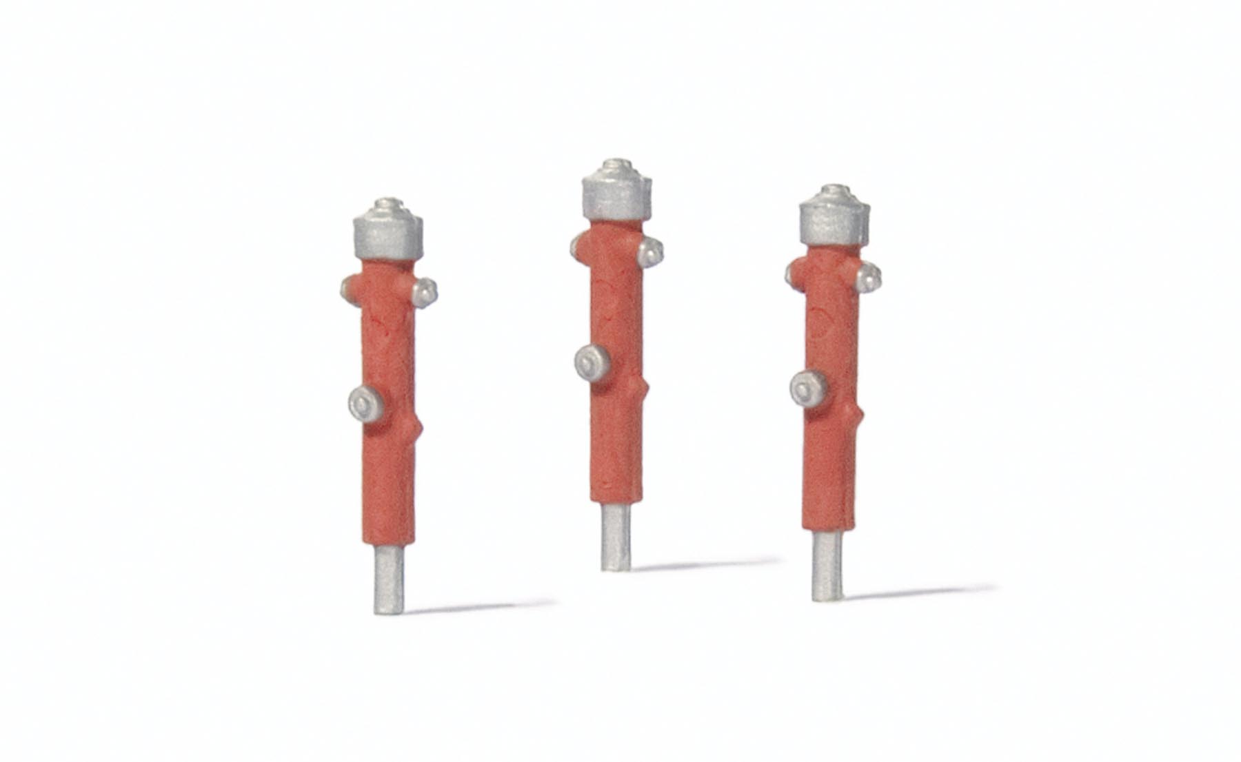 Hydranten rot 3 Stück (Fertigmodell) Modell von Preiser 1:87