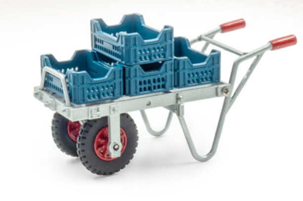 Schubkarre mit 4 Spargelkisten-1