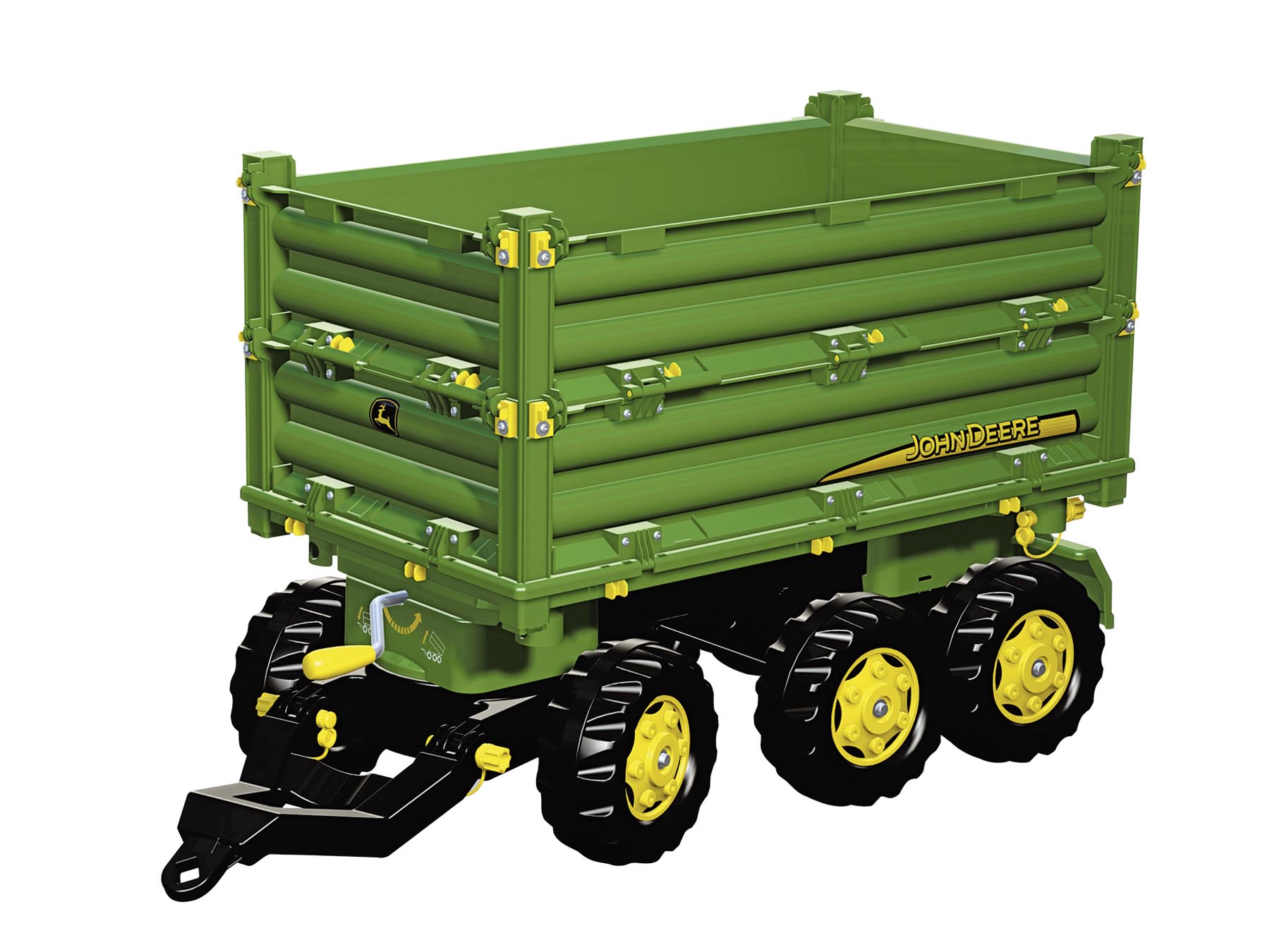 Multi Trailer Dreiseitenkipper mit Kurbel John Deere grün von rolly toys