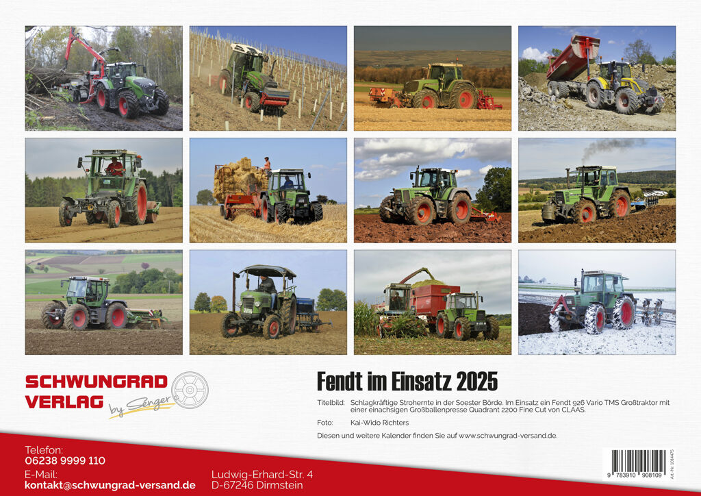 Fendt Monatskalender 2025