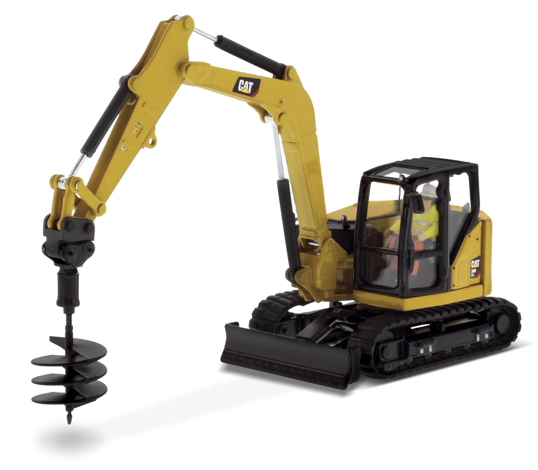 CAT 308 CR Mini Hydraulik-Kettenbagger mit Anbauteilen Modell von DieCast Masters 1:50