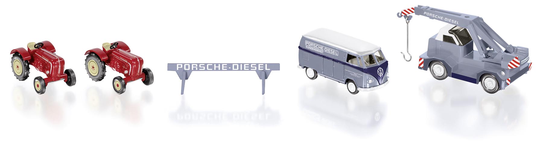 Porsche Schlepper Set Modell von WIKING 1:87