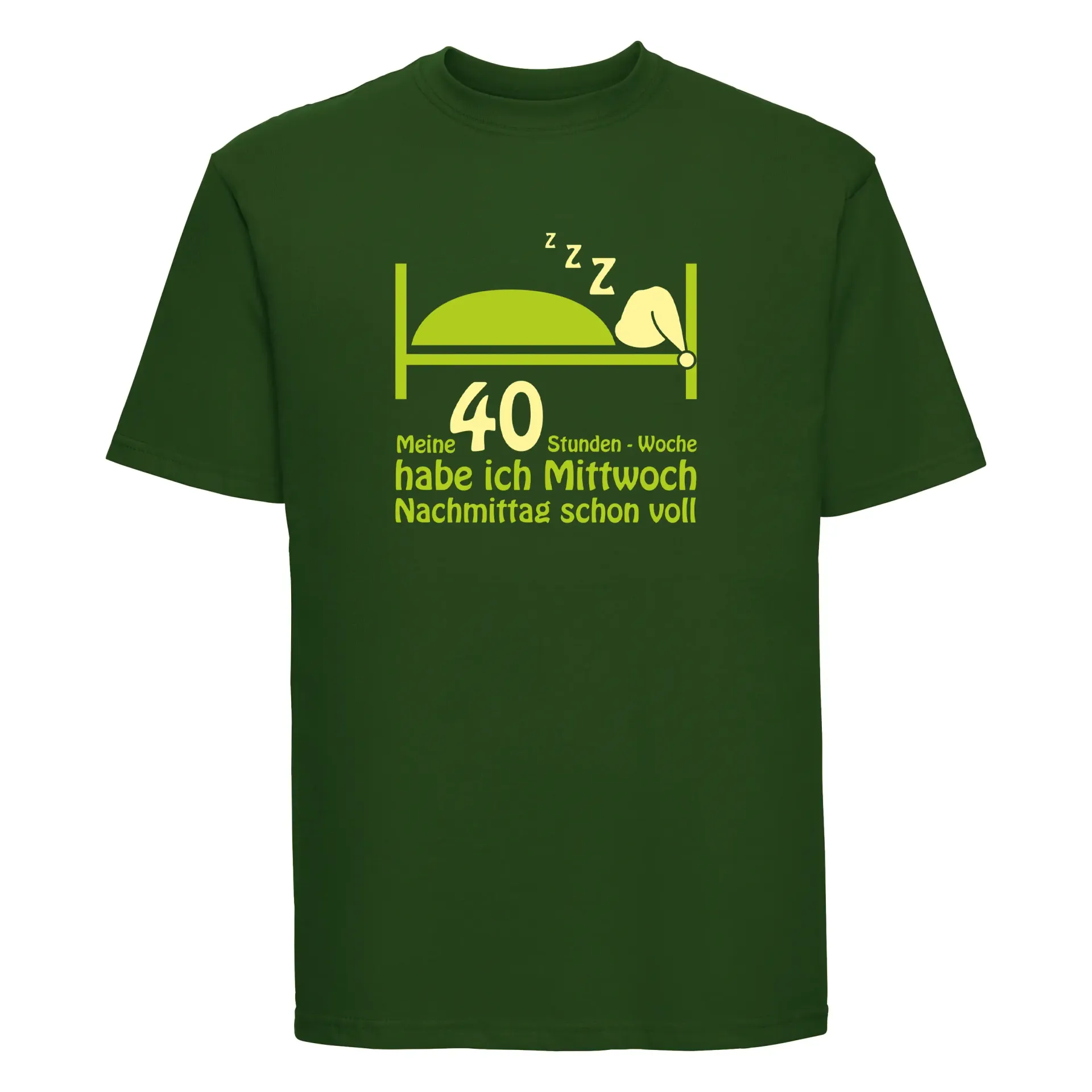 Kinder T-Shirt „Meine 40 Stunden-Woche...“ (grün)