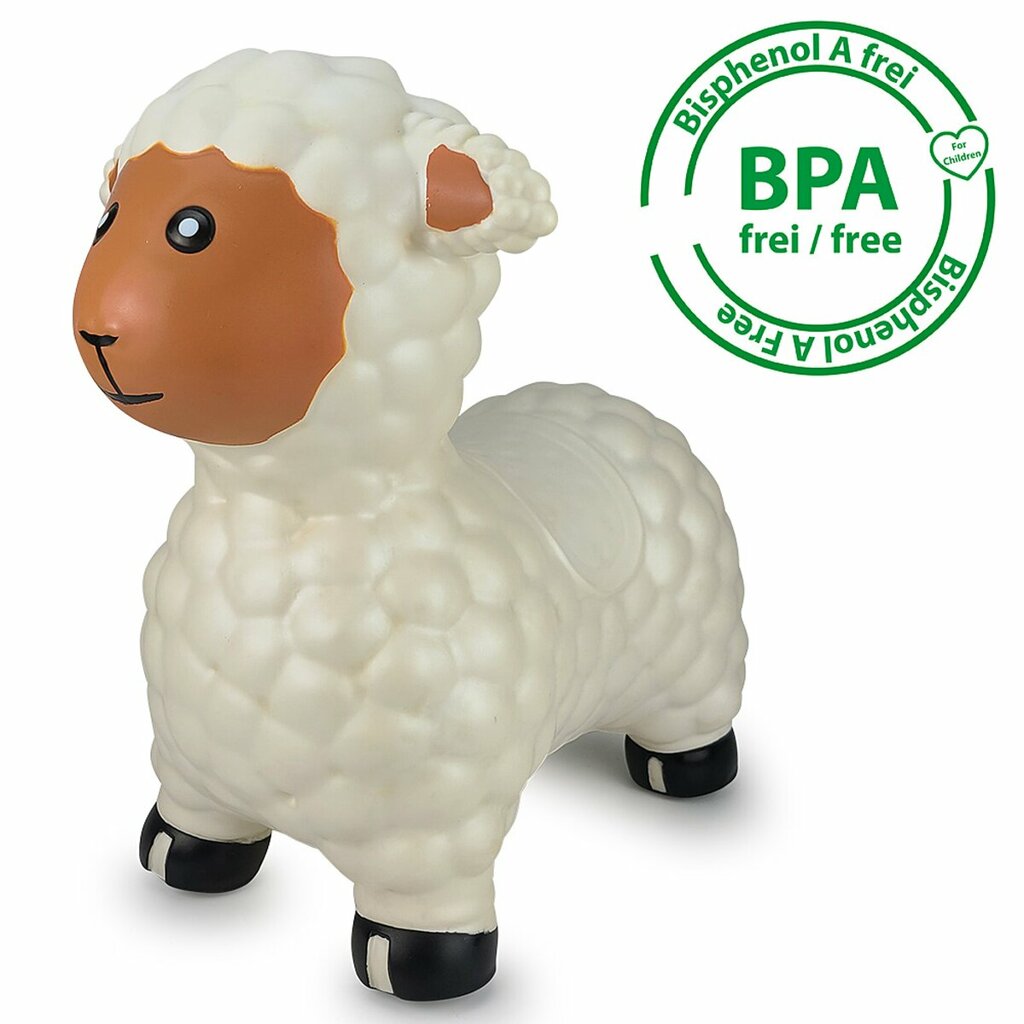 Schaf Hüpftier mit Pumpe weiß