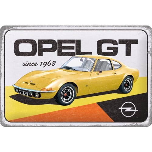 Blechschild Opel GT since 1968-1