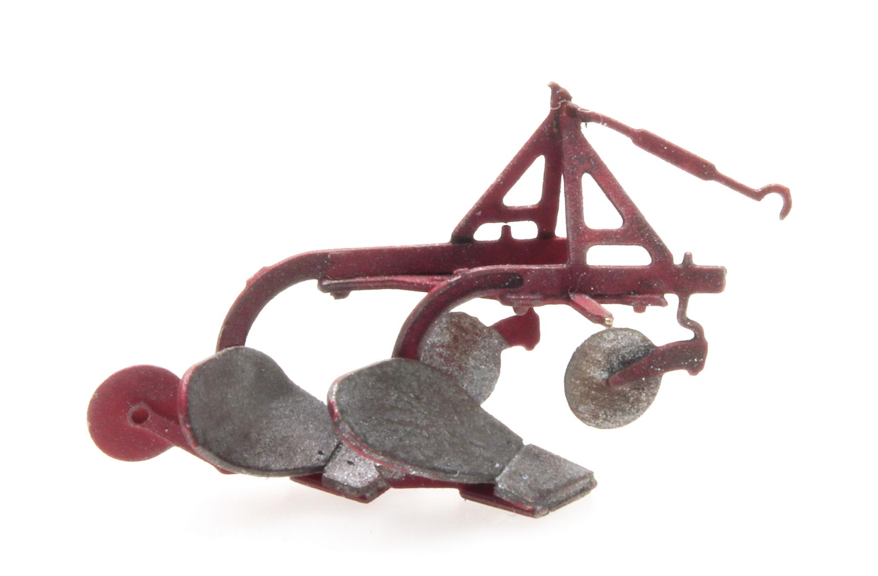 Pflug rot 2-scharig (Fertigmodell koloriert) Modell von Artitec 1:87