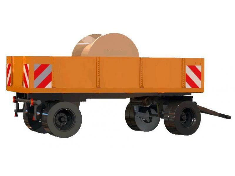 Obus-Leitungsbau Pritschenwagen mit Kabeltrommel Bausatz Modell von VK Modelle 1:87