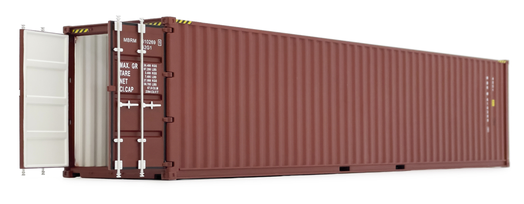 Seefracht Container 40ft braun Modell von MarGe Models 1:32