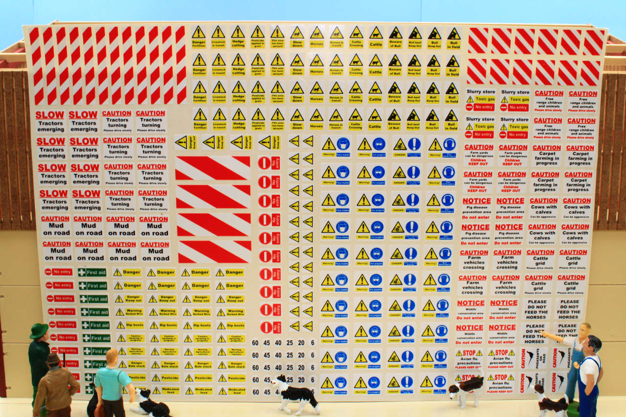 Bauernhof Aufkleber Set Modell von Brushwood Toys 1:32