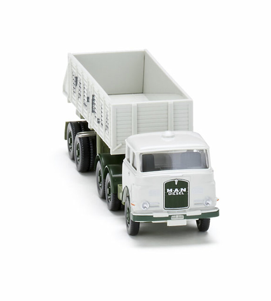 Hinterkippersattelzug MAN Pausbacke Walhalla Kalk Modell von WIKING 1:87