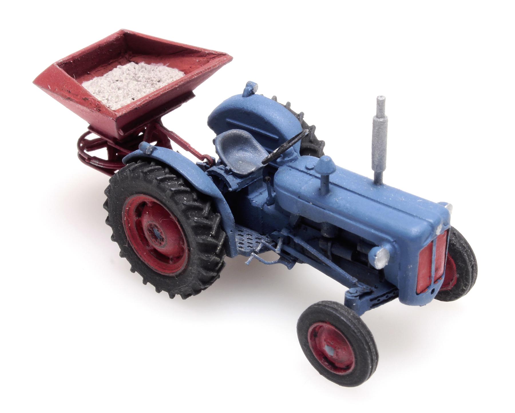 Fordson Dexta mit Düngerstreuer Modell von Artitec 1:87