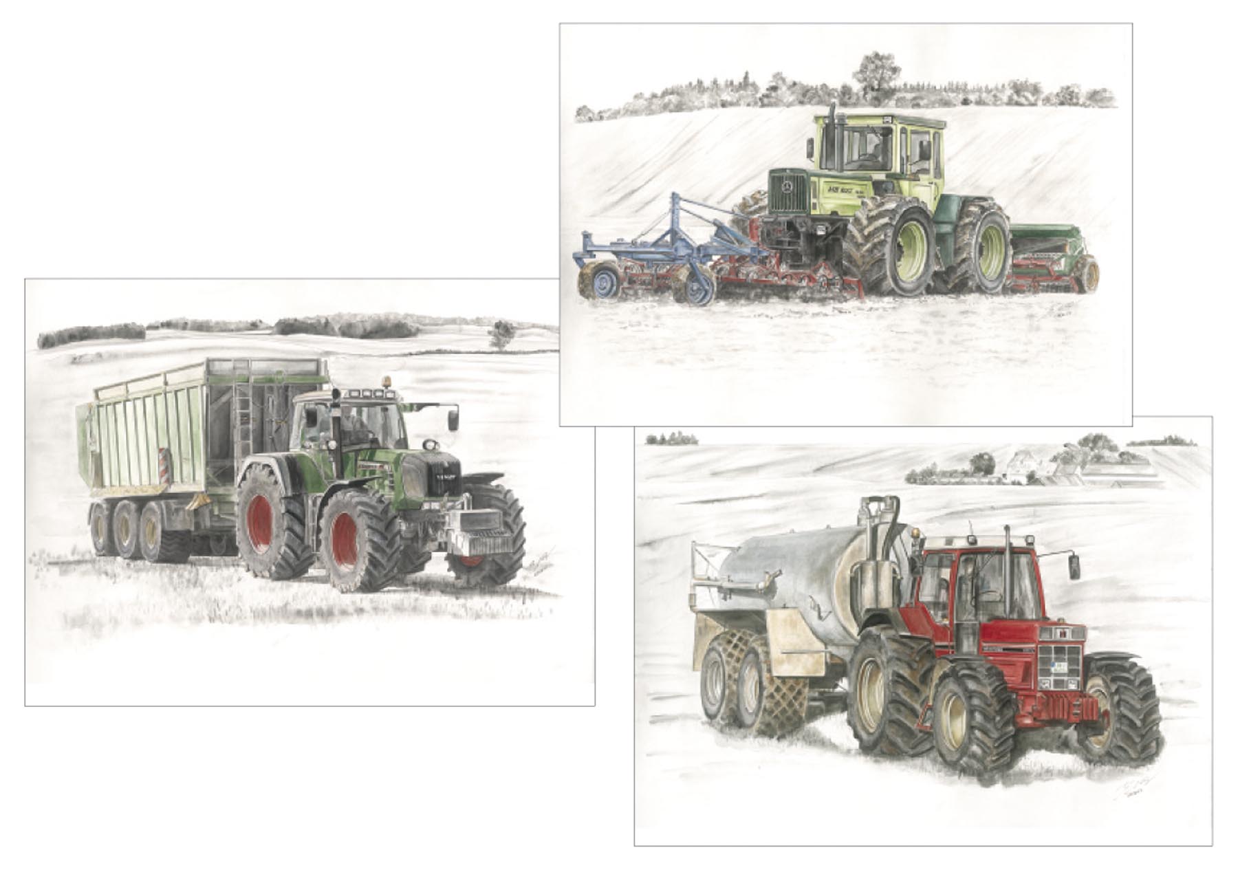 Kunstdrucke im 3er Set – Motive nur von Bettina Weber