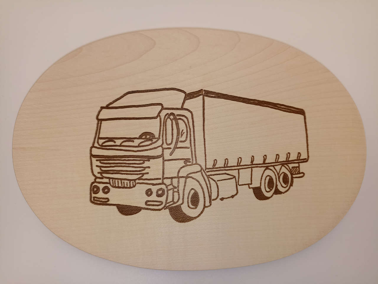 Frühstücksbrett Lkw mit Anhänger-1