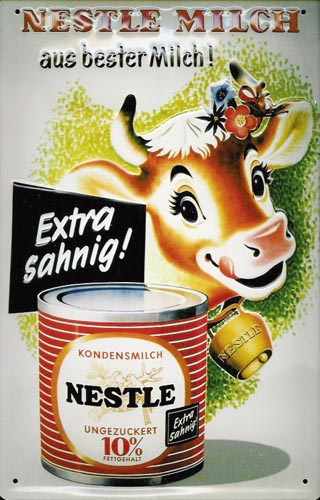 Blechschild „Nestle Milch“
