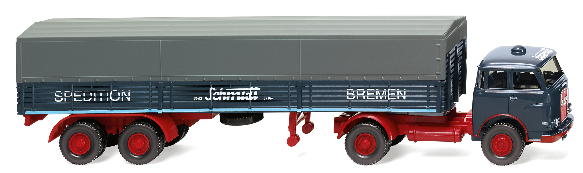 MAN Pausbacke - Spedition Schmidt Pritschensattelzug  Modell von WIKING 1:87