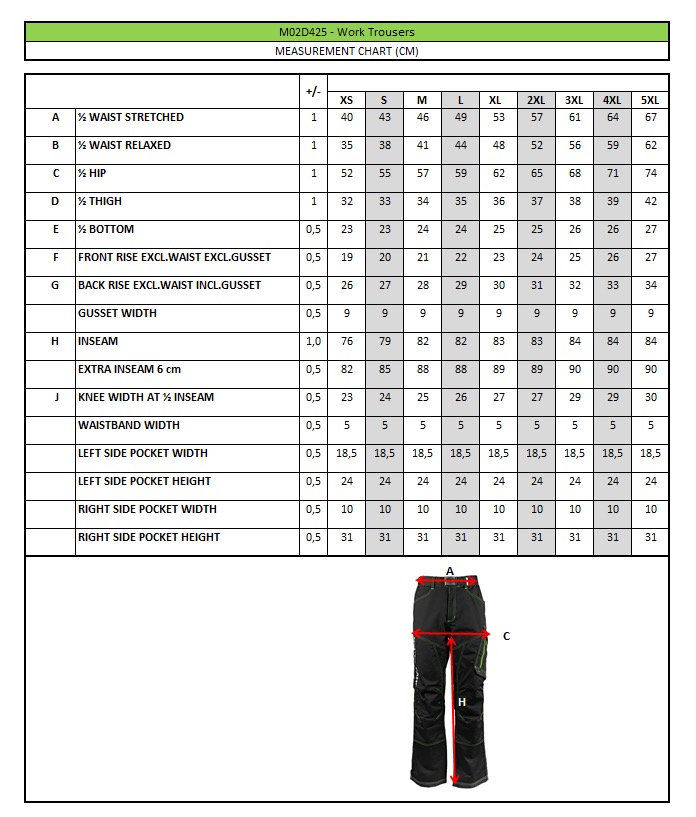 Deutz-Fahr Arbeitshose Schwarz-Grün