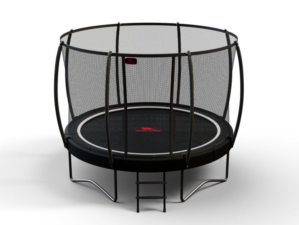 Dino Cars Trampolin inkl. SicherheitsnetzLeiter 365 cm-1