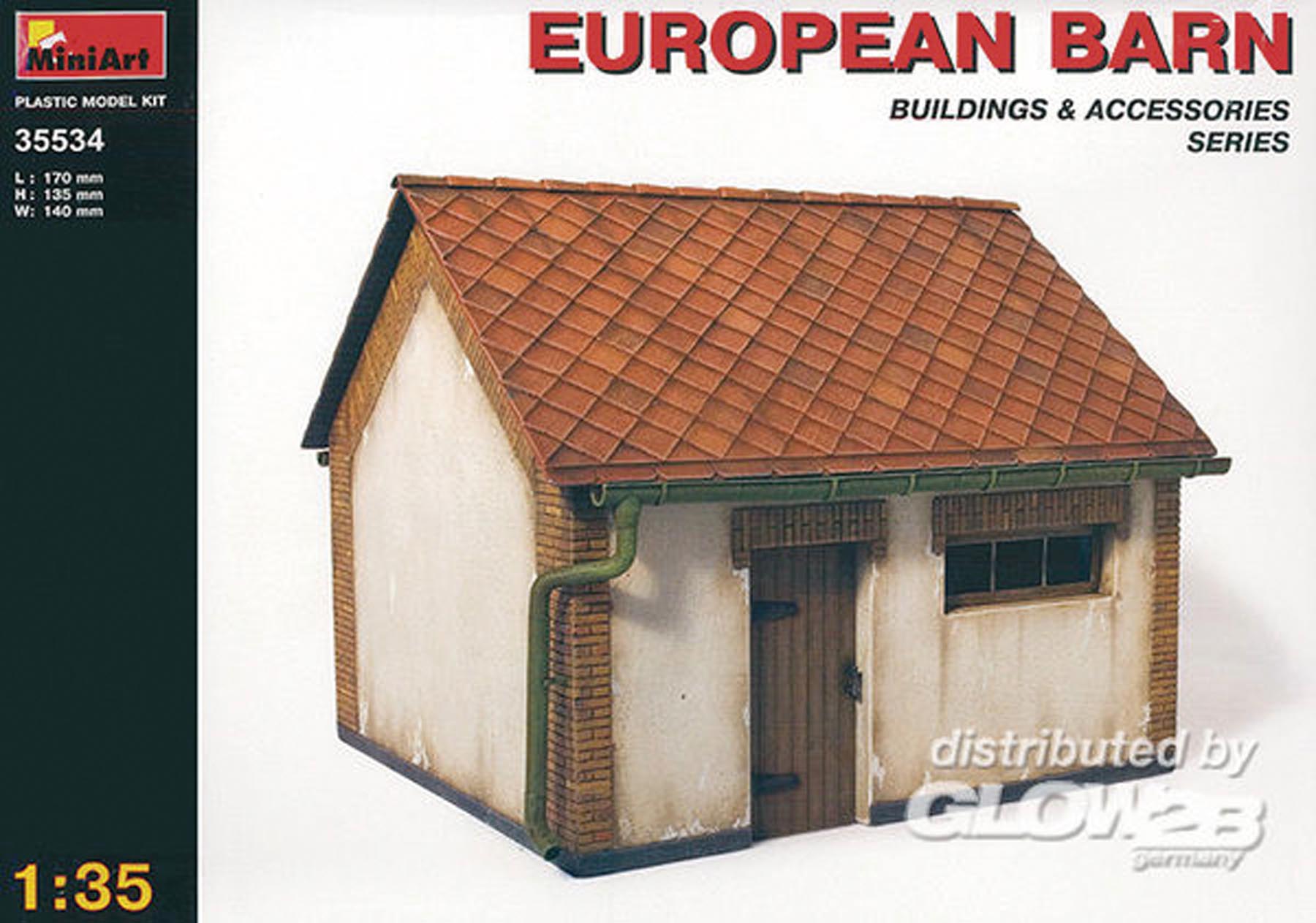 Kleine Scheune als Bausatz Modell von MiniArt 1:35