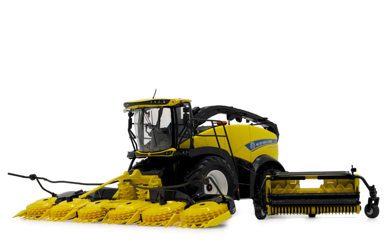 New Holland FR780 mit Maisgebiss und Pickup Modell von MarGe Models 1:32