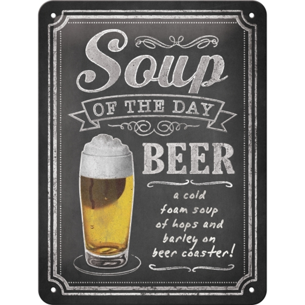 Blechschild Soup of the Day-1