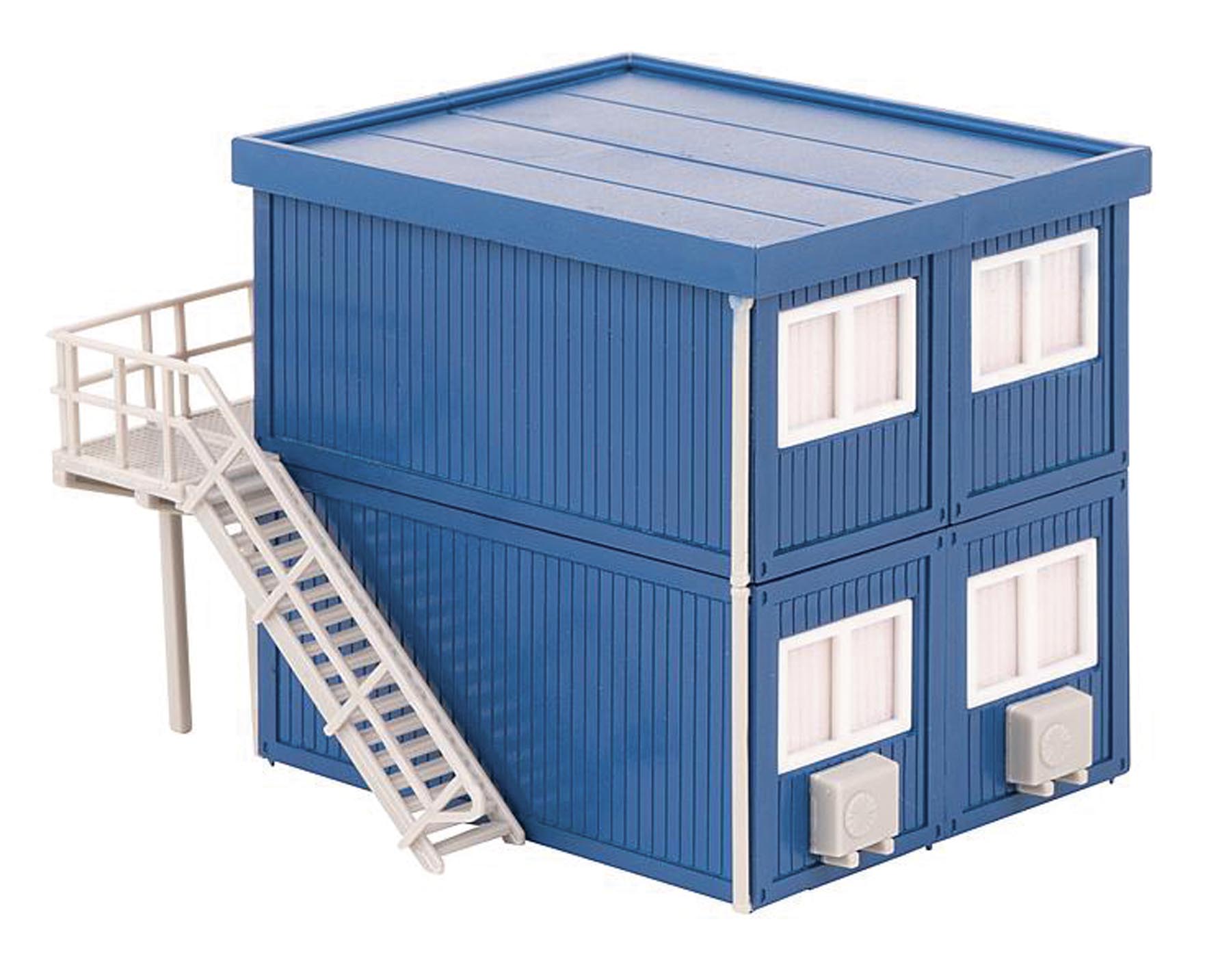 4 Baucontainer blau Bausatz Modell von Gebr. Faller 1:87