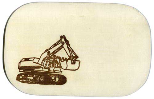Frühstücksbrett Baumaschine