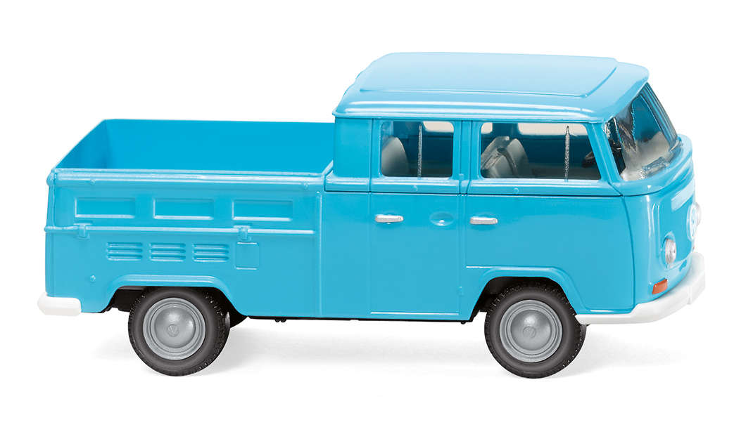 VW T2 Doppelkabine eisblau Modell von WIKING 1:87