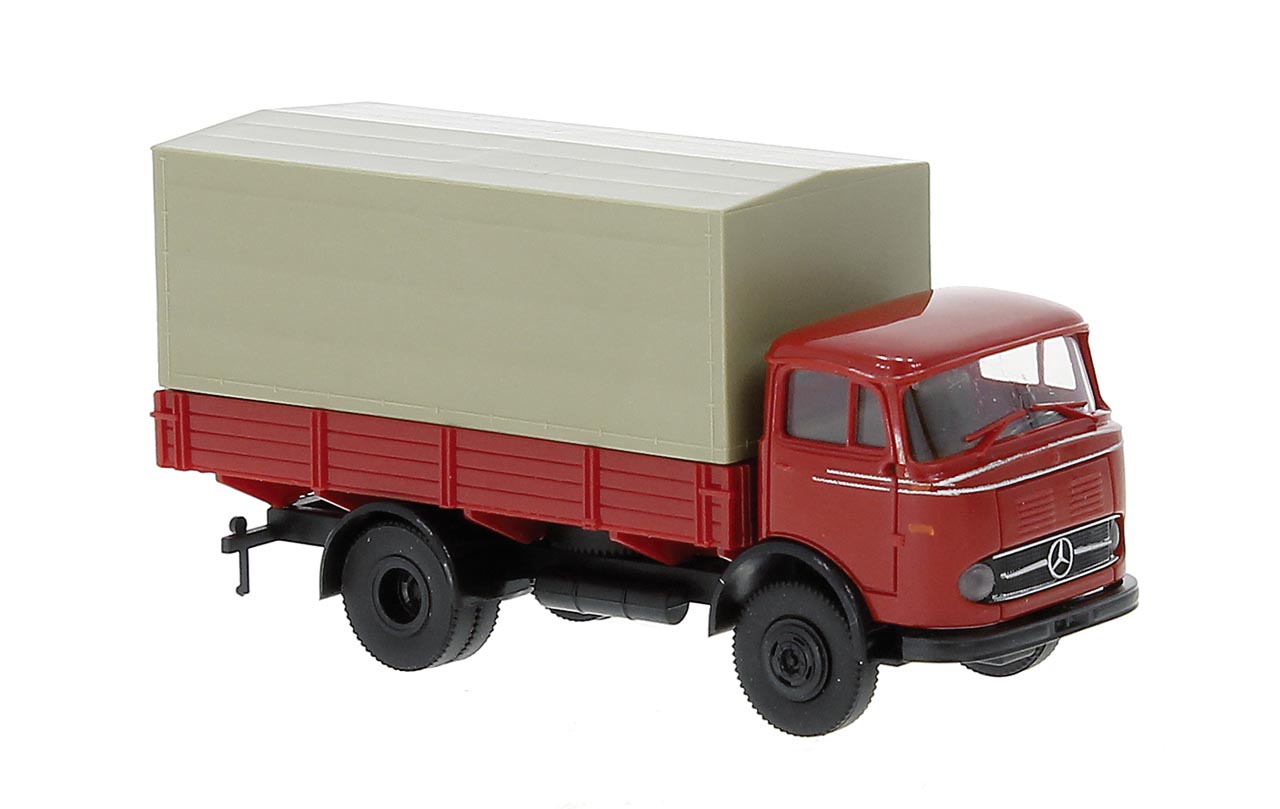 Mercedes-Benz LP 328 Economy rot/schwarz Modell von Brekina 1:87