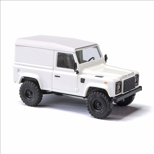 Land Rover Defender 90 Kastenwagen Bj. 1983 weiß Modell von Busch 1:87