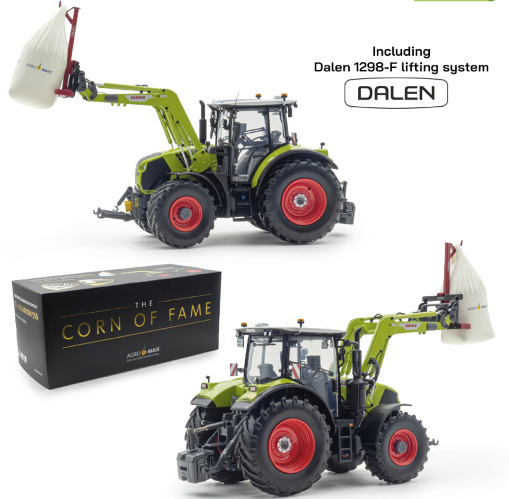 Claas Arion 550 mit Frontlader und Agromais Bigbag Modell von Universal Hobbies 1:32